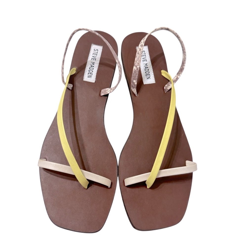 New Steve Madden‎ Janessa Multi Color Flat Sandal Sz 10